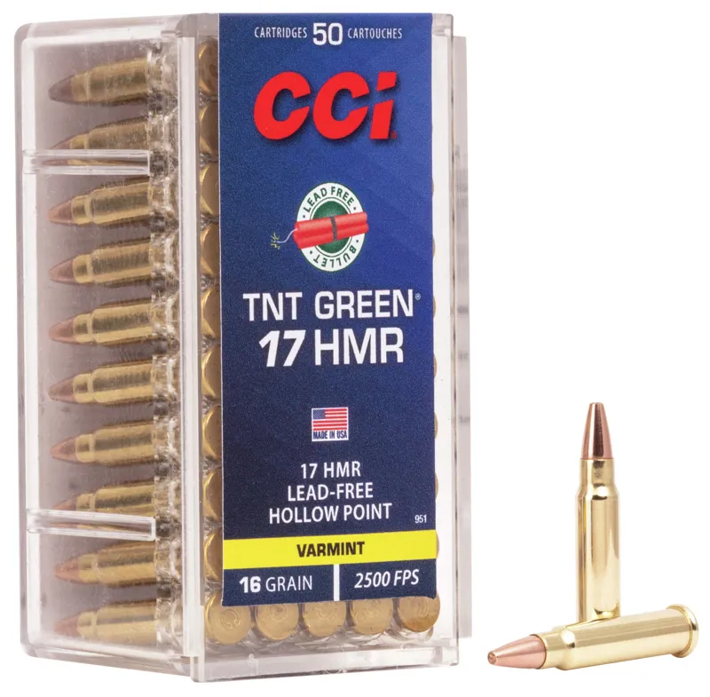 CCI TNT Green 17 HMR Ammunition